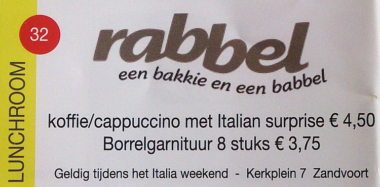 Rabbel_Zandvoort_aanbieding_Italia_a_Zandvoort